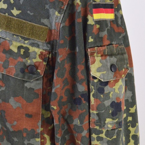 German Bundeswehr Flecktarn Camo Military Parka Jacket GR13 XL Tall Hood - Picture 9 of 15