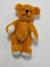 World of Miniature Bears #204 By Theresa Yang 2" Plush Gold Bear No Writing