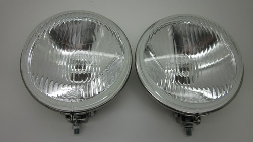 CLASSIC VINTAGE 6 INCH ROUND DRIVING LIGHT BRAND NEW Suit VW BENZ BMW BMC Pair - 第 1/10 張圖片
