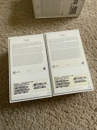Lot Of 8 EMPTY Apple iPhone BOXES White/Black 3G, 3GS, iPhone 4 USED - Photo 5 sur 10