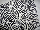 PACIFIC COAST BLACK & WHITE FAUX FUR ZEBRA  RUFFLED HEAVY TWIN BEDSKIRT 16"