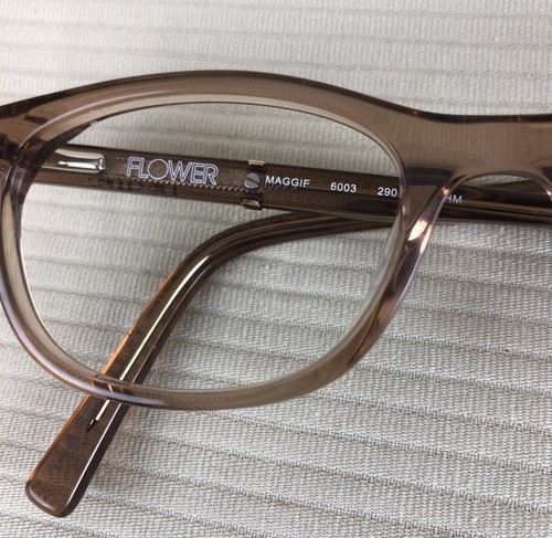 Flower Maggie Eyeglasses Frame 6003-290 Womens Crystal Tortoise Square 50-19-140 - Picture 2 of 7