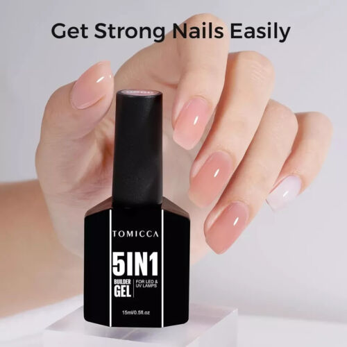 Pink Builder Gel for Nails, 5 in 1 Jelly Gel Polish Nail Strengthener, Hard Gel - Picture 7 of 7