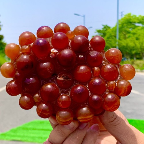1.68LB Natural Gobi Agate Eye Agate grape shape Crystal Madagascar mineral - 第 8/23 張圖片