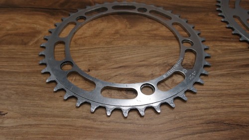 Platos de bicicleta de carretera 1976 Shimano Dura Ace primera generación GA-200 53/42 T 5 velocidades - Imagen 7 de 11
