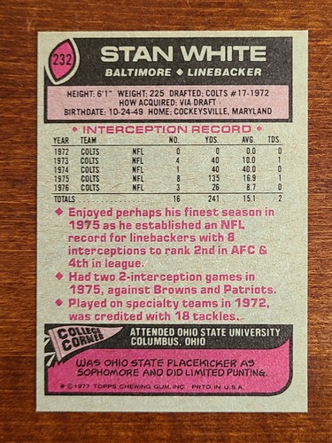 Tarjetas de fútbol americano Topps 1977 completan tu conjunto que elijas elegir cada una #171 - 358 - Imagen 85 de 289