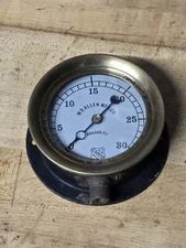 Vintage W. D. Allen Mfg. Co. Chicago Brass Pressure Guage 30psi
