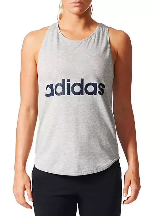 Adidas linear loose tank top best sale