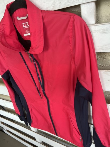 CUTTER & BUCK CB WeatherTec Womens Red Full Zip Golf Jacket Size S. - Picture 7 of 10