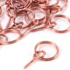 10x SCREW EYES Copper Split Ring Hang Wall Mount Wooden Picture Photo Frame Cord