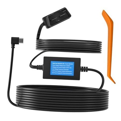  USB C 4A OBD Hardwire Kit 11.48ft for All  Dash Cams, Converting 12V-24V to 