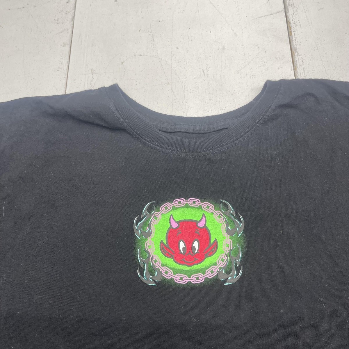 Hot Stuff The Little Devil Shirt Mens Medium Black Graphic Cartoon