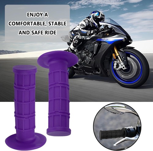 2 PIEZAS Empuñaduras de Motocicleta,Antideslizantes de Goma para Motocicleta con 7/8" Izquierdo Púrpura - Imagen 5 de 6