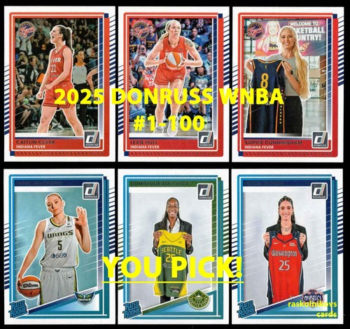 2025 Panini Donruss WNBA Base #1-100 Complete Your Set Buy More & Save YOU PICK! - Picture 1 of 2