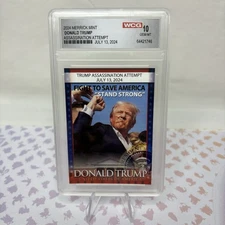 WCG 10 Mint Donald Trump Assassination Merrick Mint American Custom Graded Card