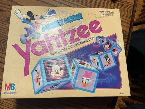 VTG MICKEY MOUSE YAHTZEE 1988 Board Game Disney Milton Bradley