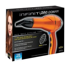 Conair 259Y 1875W 3-Setting Infiniti PRO Hair Dryer 6 ft. Cord