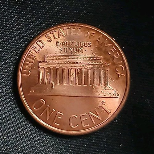 1988-D Stempelglanz **Fehler** Red Lincoln Memorial Cent Rev. Matrizenrisse ~ kostenloser Versand! - Bild 5 von 6