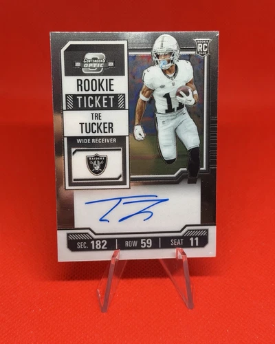 Panini Contenders Optic 2023 Rookie Ticket RPS Auto RC Tre Tucker #137 Raiders