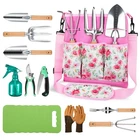11-Piece Heavy Duty Garden Tool Set with Ergonomic Canvas Bag - Perfect Gift