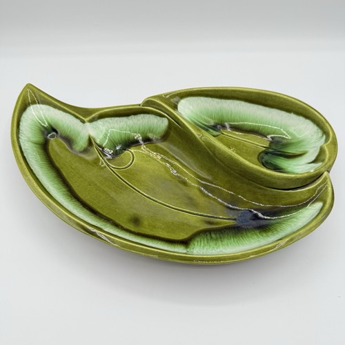 Vintage Santa Anita Ware R17 Green Leaf Ashtray/Chip,Dip Retro - Picture 11 of 11