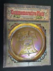 Indiana Glass Liberty Bell Commemorative Plate Gold Carnival #1981 Box Collector