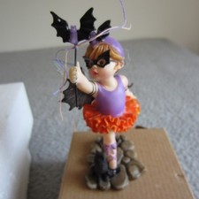 Bat Ballerina Fairie 2010 Halloween Cat Pumpkin My Little Kitchen Fairies w Box