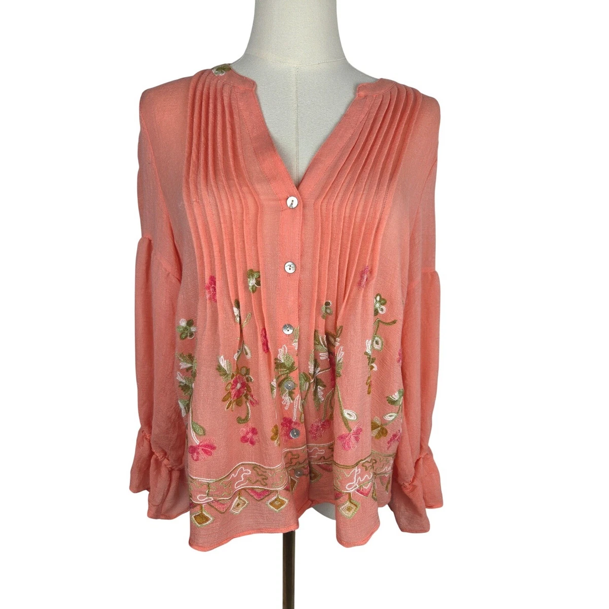 Embroidered Pink Tops for Women for sale | eBay