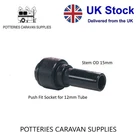 JOHN GUEST 12MM SPEEDFIT  JG PUSHFIT 15MM STEM X 12MM REDUCER PM061512E WS1215