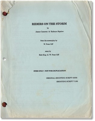 Kathryn Bigelow POINT BREAK RIDERS ON THE STORM Original screenplay for #169006