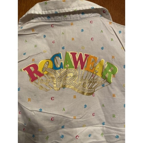 ROCAWEAR Girls White And Multi Color Blouse Size 6 - Picture 7 of 11