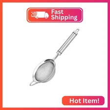 SUNWUKIN 304 Stainless Steel Fine Mesh Strainers for Kitchen, Colander-Skimmer w