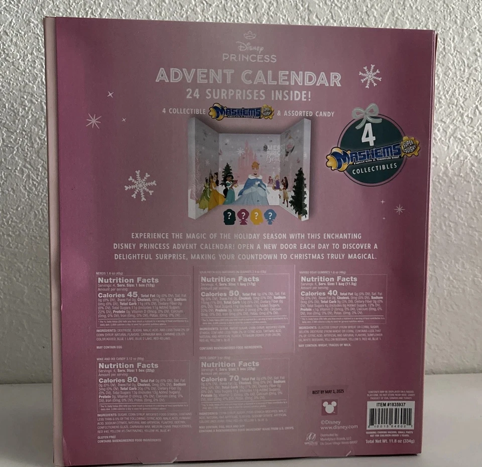Calendario de Adviento Princesa Disney 24 Sorpresa Interior 4 Mashems Nuevo BB Mayo 1 2025 Foto 2 de 2