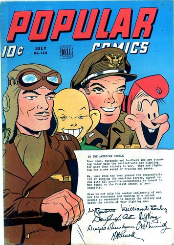 Beliebte Comics Juli #113 GOLDEN AGE! 1945 - Smilin' Jack! KEINE RESERVIERUNG!