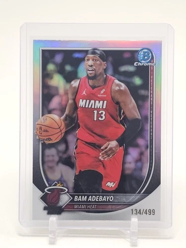 BAM ADEBAYO 2025-26 BOWMAN CHROME REFRACTOR /499 #BCV-89 BASKETBALL HEAT Q6992