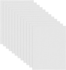 12 Pieces 7 Count Plastic Mesh Canvas Sheets for Embroidery, Acrylic Yarn Cra...