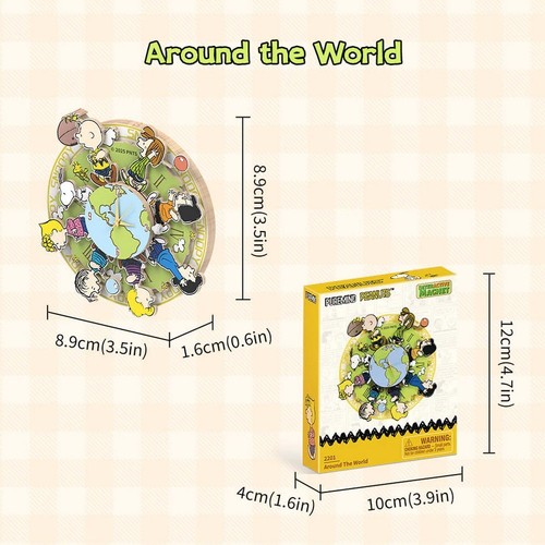 Aimant magnet interactif Pantasy Peanuts Snoopy, Autour du monde (2201) - Bild 4 von 6