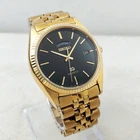 VINTAGE SEIKO SQ QUARTZ DAY/DATE 5Y23-8A69 GOLD/BLACK CLASSIC MEN'S WATCH