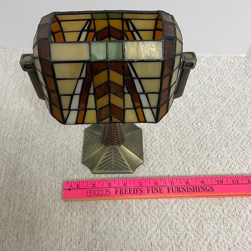 PartyLite Buntglas Tiffany Stil Doppel Teelicht Halter Handwerk Banker Lampe - Bild 7 von 7