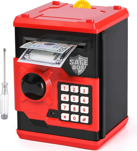 ATM Piggy Bank for Boys Girls, Vcertcpl Mini ATM Coin Bank Money Saving Box with - Bild 10 von 12