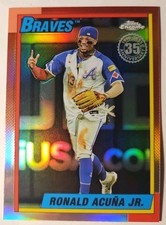 2025 Topps Chrome Ronald Acuna Jr 35th Refractor #90CB-2