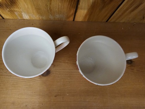 (2) Kate Spade Lenox COLLINS STRIPE Coffee Tea Porcelain Mug Orange/ Pink - Picture 2 of 6