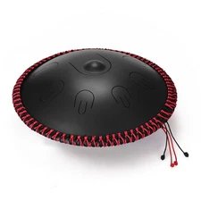 15 Inch 9-Tone Steel Tongue Drum Hand Pan Drums With Drumsticks Percussion M