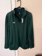 Under Armour Command Mens Warm-up Full Zip L Forest Green-white