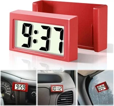 Small Digital Clock Mini Car Dashboard Clock Stick On Air Vent Clock