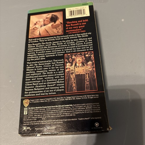 The Devils (VHS, 1991, 1971) - Ken Russell, cult, horror vhs Scary Video - Picture 3 of 5