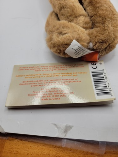 Stuffed Giant Microbes Ebola Brown With Tags - Picture 3 of 7