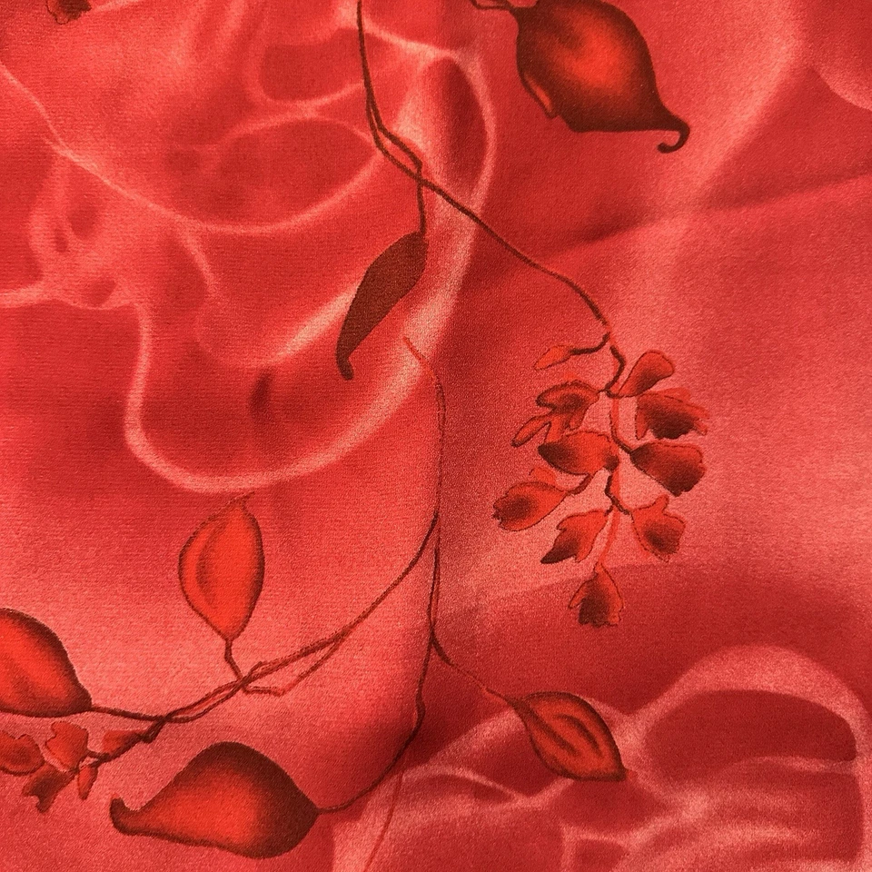 Vestido sin Mangas De Colección Años 90 Y2K Rojo Floral Volantes Hada 3XL Como Nuevo Julep Delicado Transparente Plus Foto 4 de 4