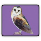 Artistic Owl Gaming Purple Mouse Pad Unique Desk Accessory Gamer Gift Art Decor