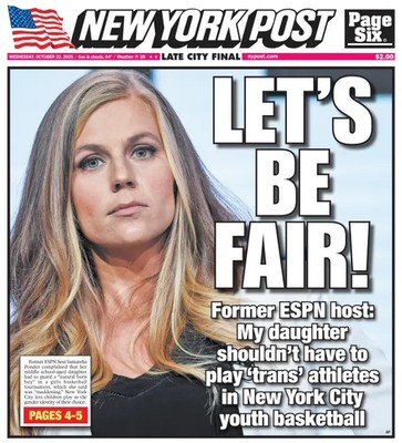 LET'S BE FAIR ESPN SAMANTHA PONDER TRANS SPORTS NY POST 10/22 2025 eBay